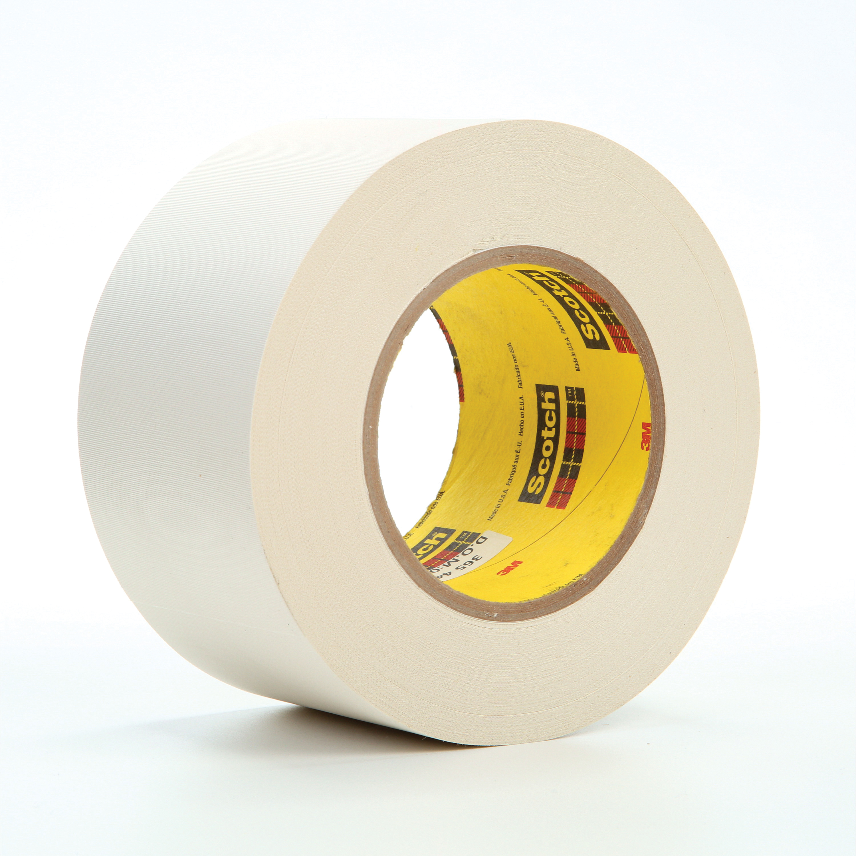 3M™ 021200-03021 Cloth Tape, 60 yd L x 3 in W, 8.3 mil THK, Thermoset Rubber Resin Adhesive, Glass Cloth Backing, White