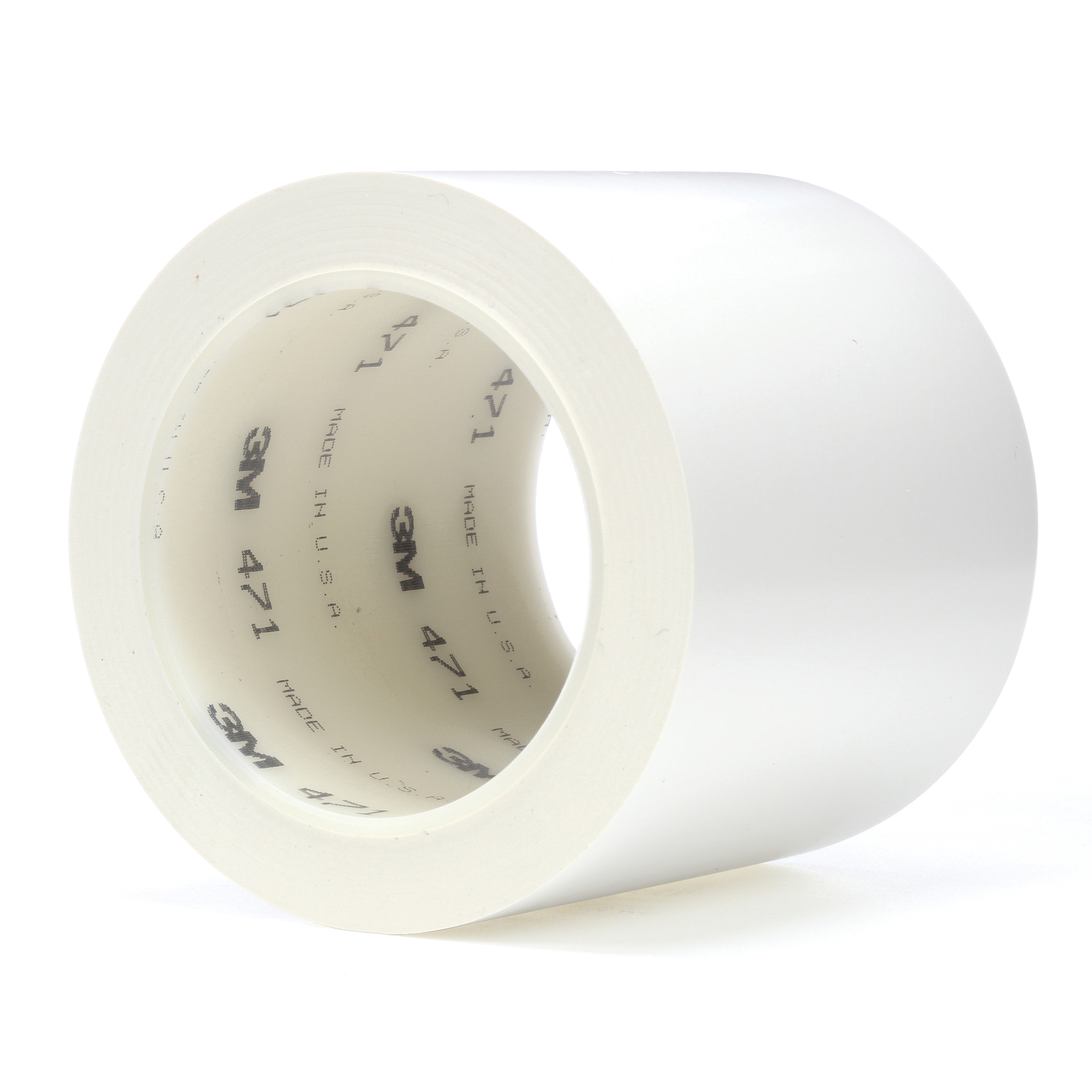 3M™ 021200-03139 High Performance Vinyl Tape, 36 yd L x 4 in W, 5.2 mil THK, Rubber Adhesive, Vinyl Backing, White