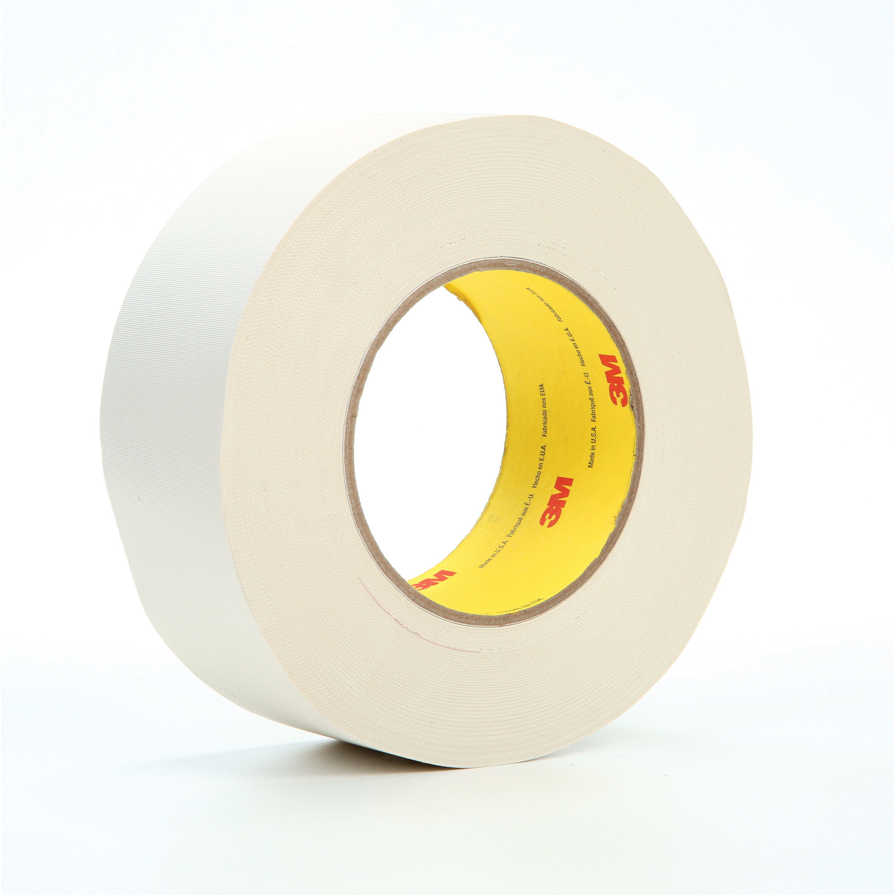 3M™ 021200-04277 Cloth Tape, 60 yd L x 2 in W, 8.3 mil THK, Thermoset Rubber Resin Adhesive, Glass Cloth Backing, White