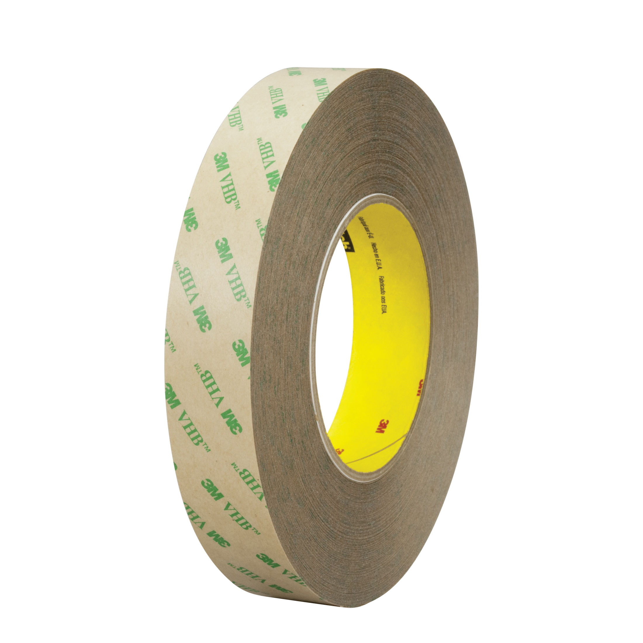 3M™ VHB™ 021200-15801 High Performance Low Tack Adhesive Transfer Tape, 60 yd L x 2 in W, 9.2 mil THK, 5 mil 100MP Acrylic Adhesive, Clear