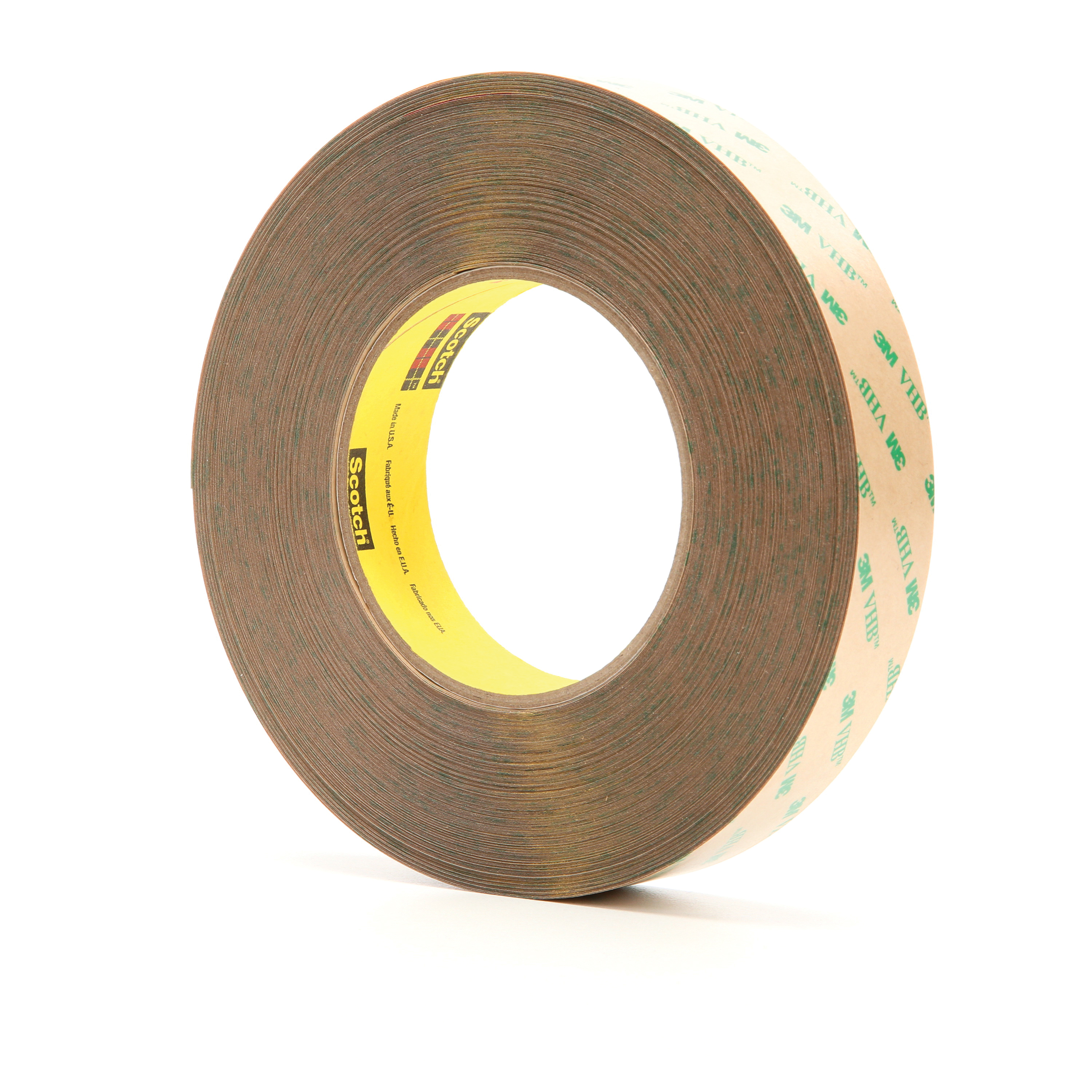 3M™ VHB™ 021200-13971 High Performance Low Tack Adhesive Transfer Tape, 60 yd L x 1 in W, 9.2 mil THK, 5 mil 100MP Acrylic Adhesive, Clear