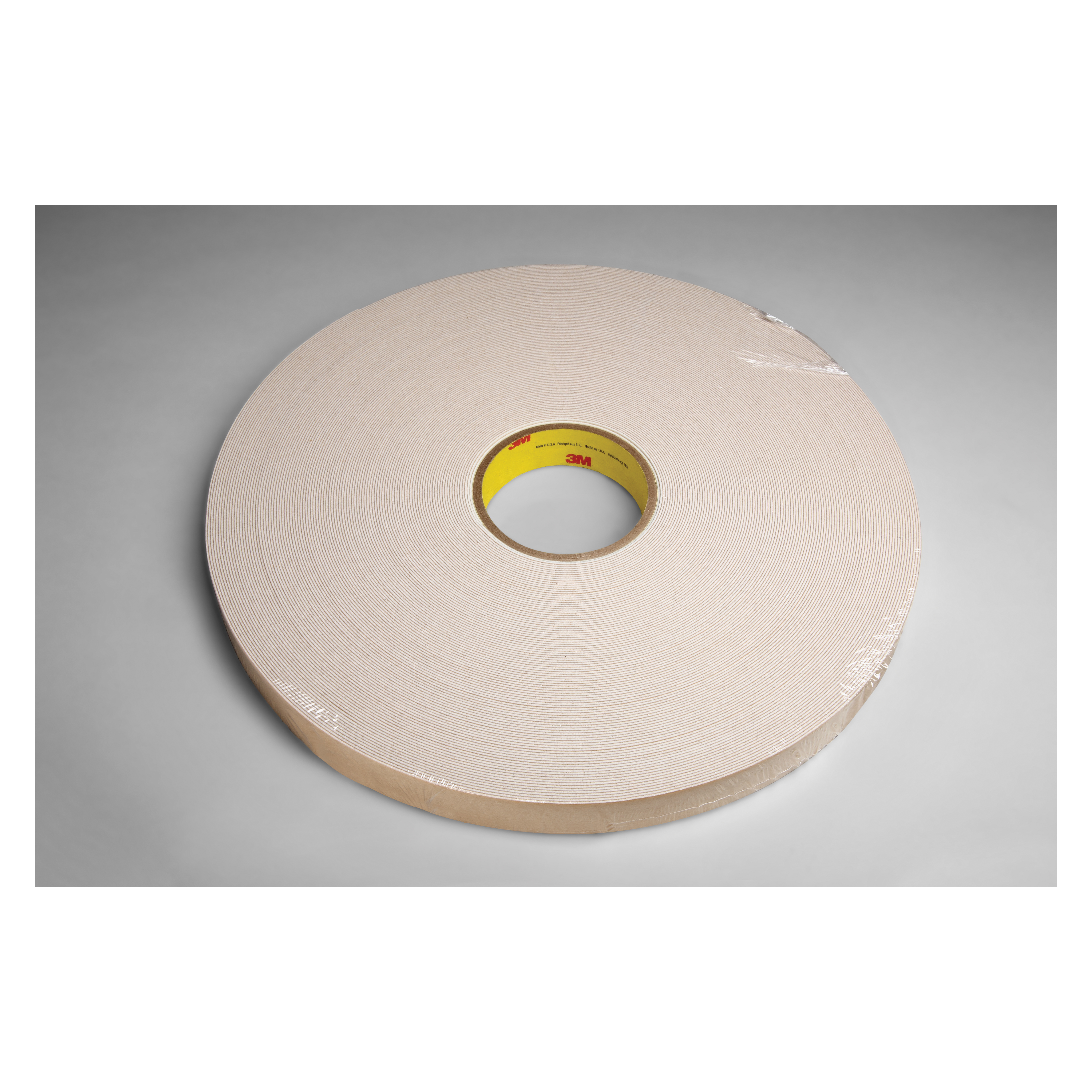 3M™ 021200-17661 Double Coated Tape, 72 yd L x 3/4 in W, 45 mil THK, Rubber Adhesive, Urethane Foam Backing, Natural