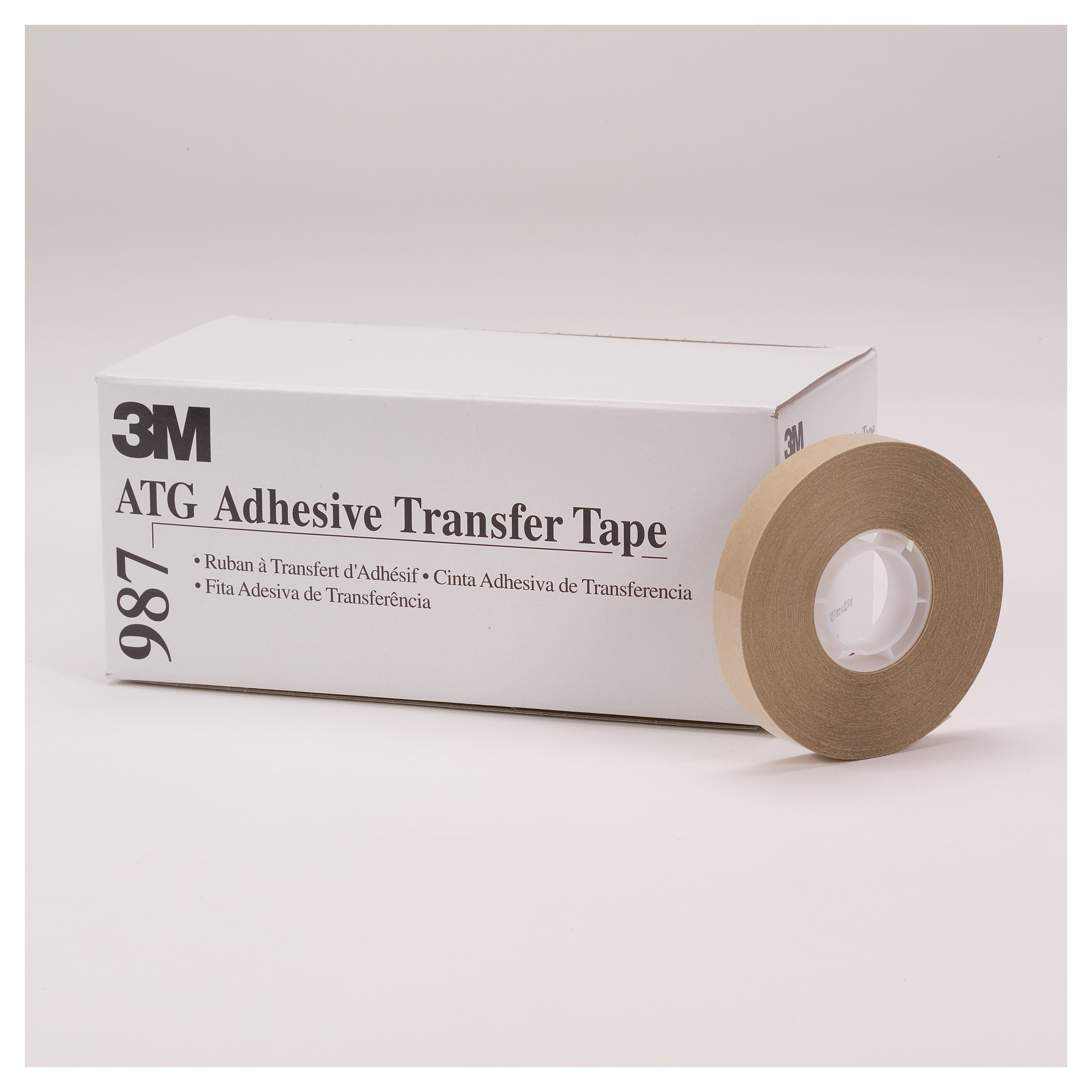 3M™ 021200-23051 Utility-Grade Adhesive Transfer Tape, 60 yd L x 1/2 in W, 2 mil THK, 1.7 mil 400 Acrylic Adhesive, Clear
