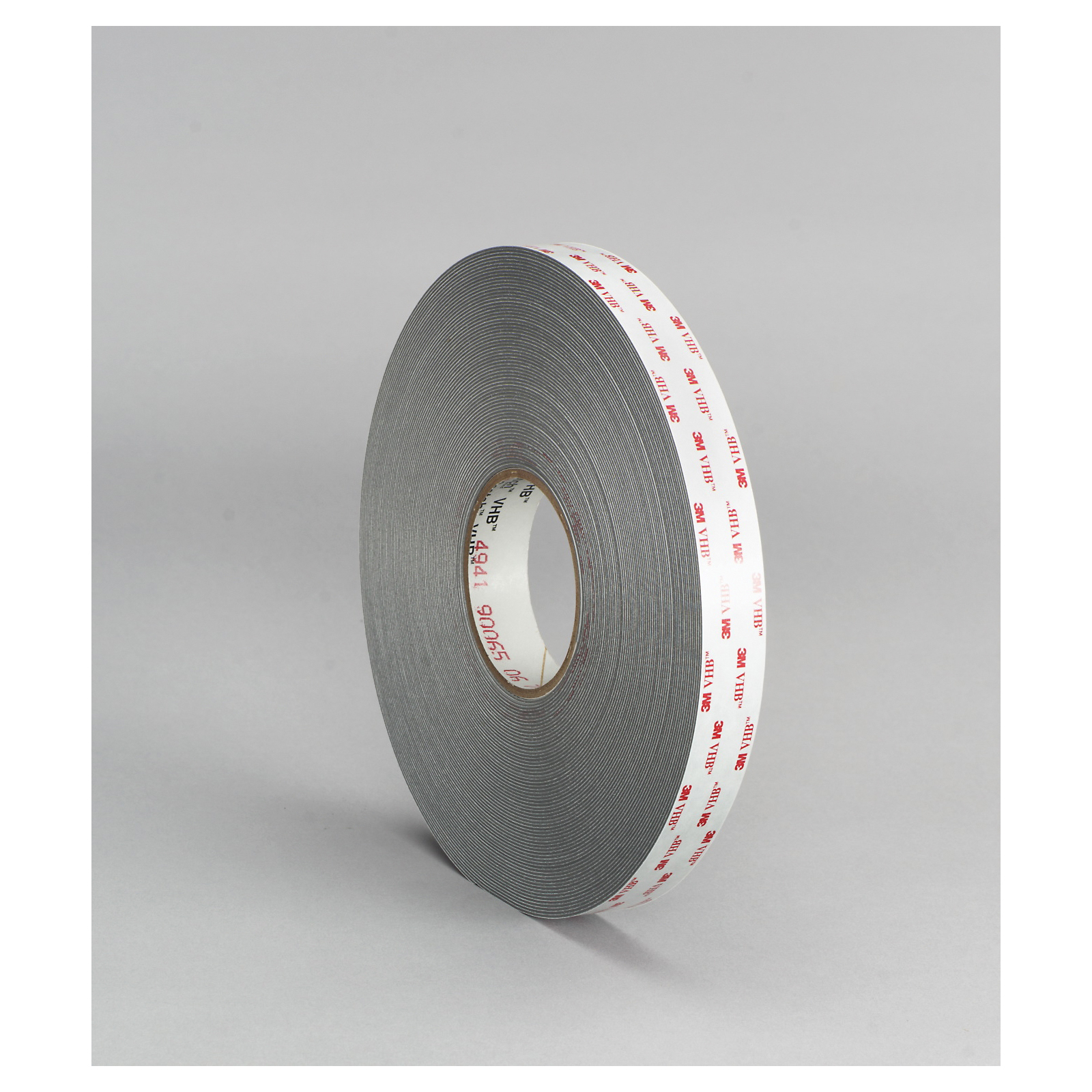 3M™ VHB™ 021200-26197 Pressure Sensitive Double Sided Bonding Tape, 36 yd L x 1/2 in W, 0.045 in THK, Multi-Purpose Acrylic Adhesive, Acrylic Foam Backing, Gray