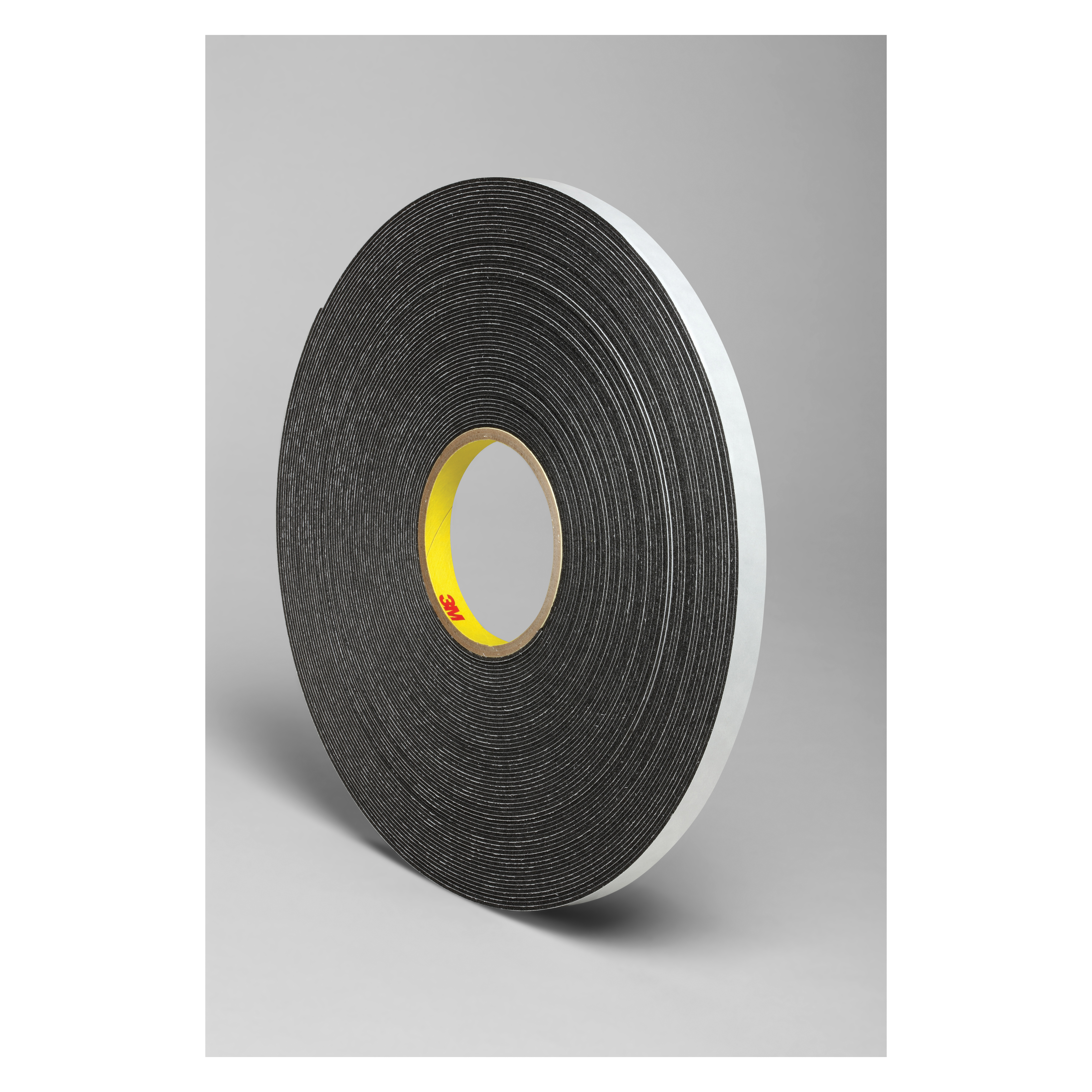 3M™ 021200-30412 Double Coated Tape, 36 yd L x 3/4 in W, 62 mil THK, Rubber Adhesive, Polyethylene Foam Backing, Black