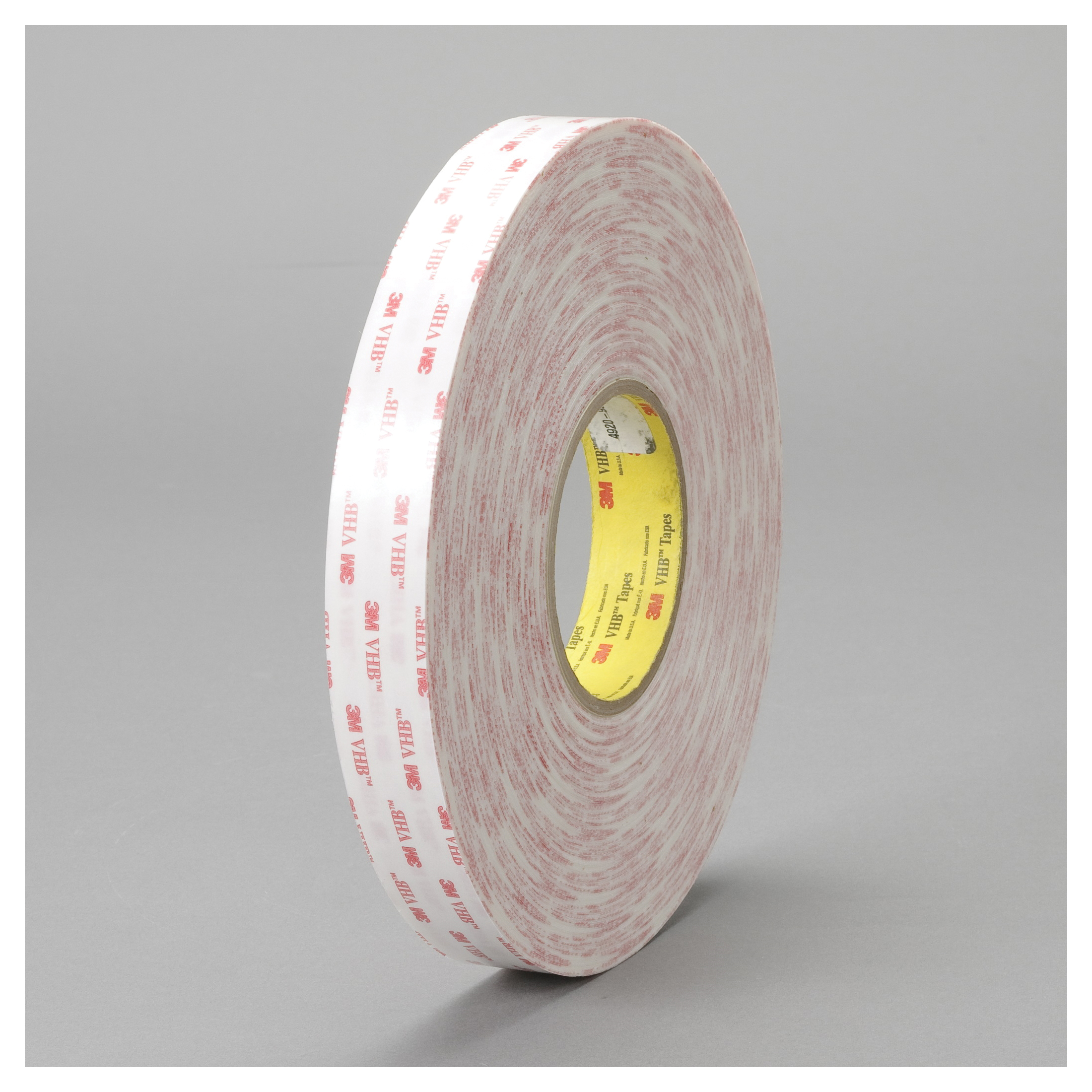 3M™ VHB™ 021200-64593 Pressure Sensitive Double Sided Bonding Tape, 72 yd L x 1/2 in W, 0.015 in THK, General Purpose Acrylic Adhesive, Acrylic Foam Backing, White
