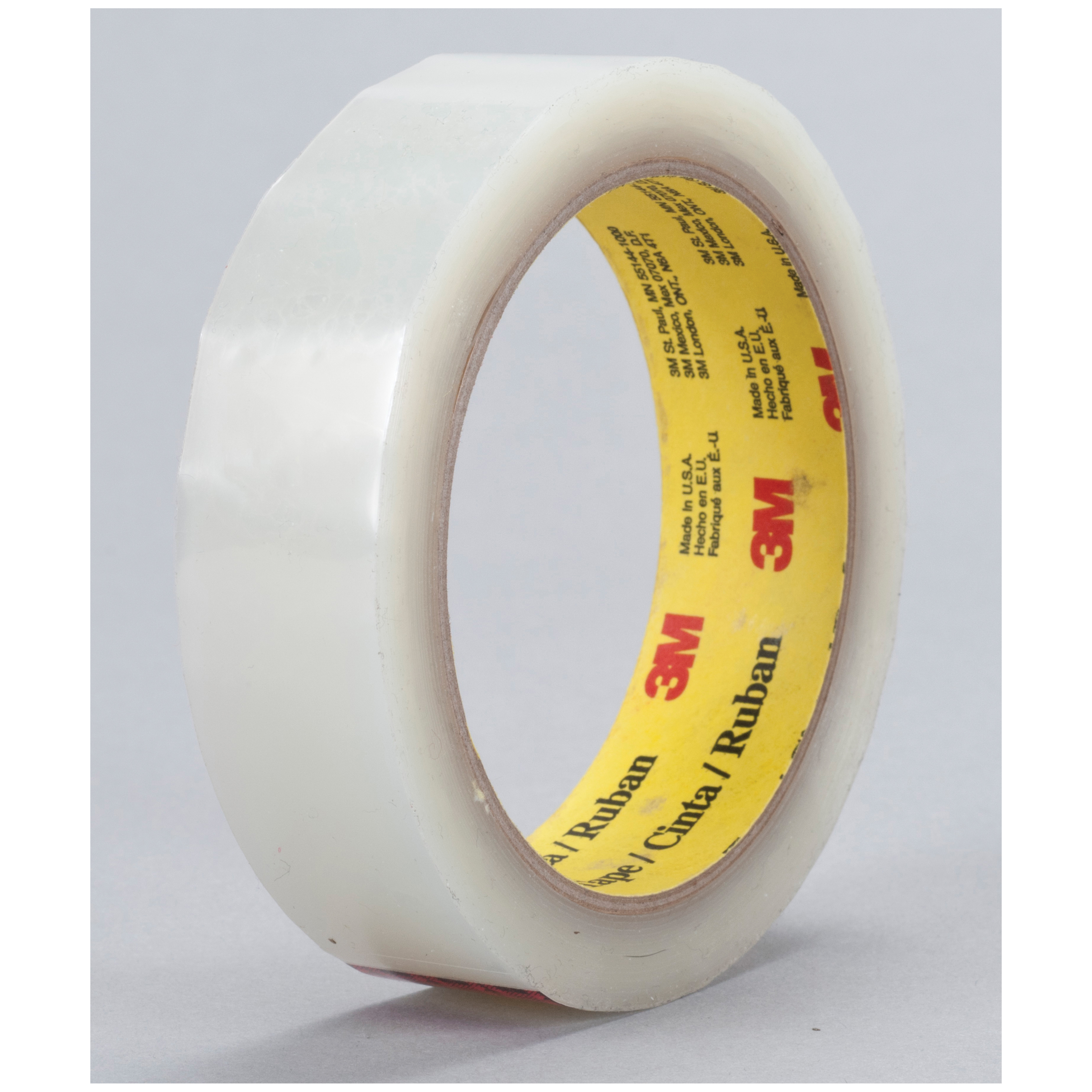 3M™ 021200-69441 1-Sided Light Duty Film Tape, 72 yd L x 1 in W, 2 mil THK, Acrylic Adhesive, Polyester Backing, Transparent