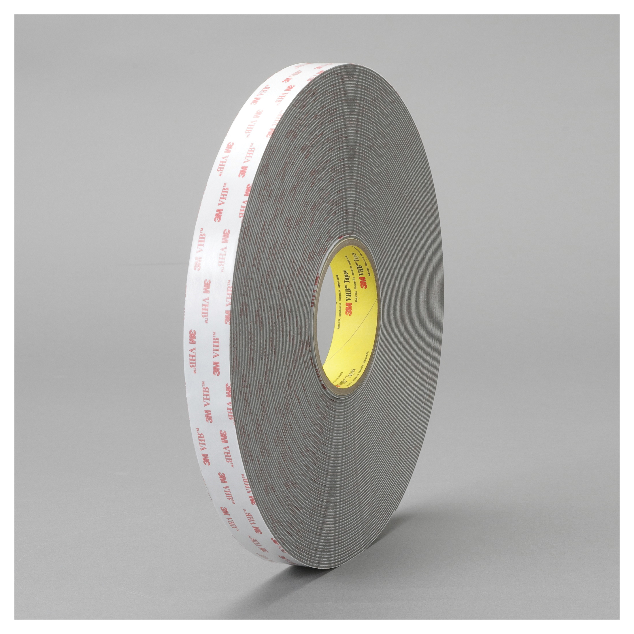 3M™ VHB™ 021200-71066 Pressure Sensitive Double Sided Bonding Tape, 36 yd L x 3/4 in W, 0.062 in THK, Multi-Purpose Acrylic Adhesive, Acrylic Foam Backing, Gray