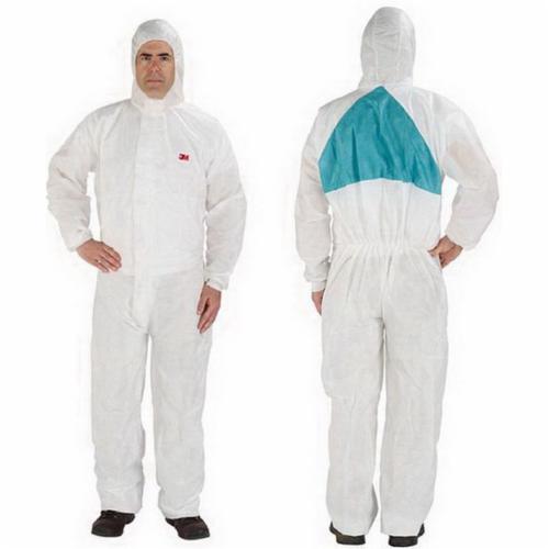 3M™ 046719-46775 4520 Light Duty Disposable Coverall, 2XL, Green/White, SMMMS Polypropylene, 45 to 49 in Chest, 34 in L Inseam
