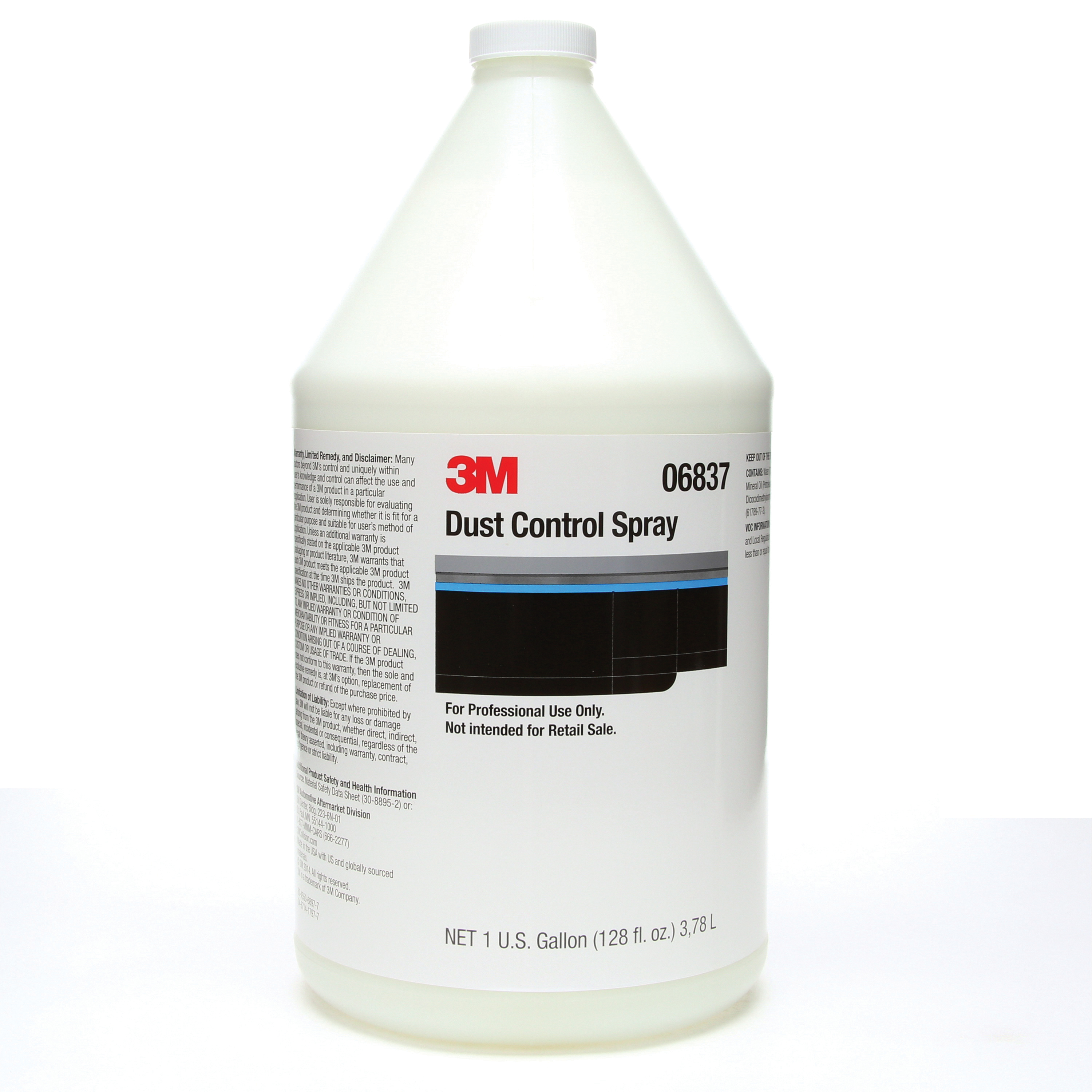 3M™ 051131-06837 Dust Control Spray, 1 gal, Slight Odor/Scent, White, Liquid Form