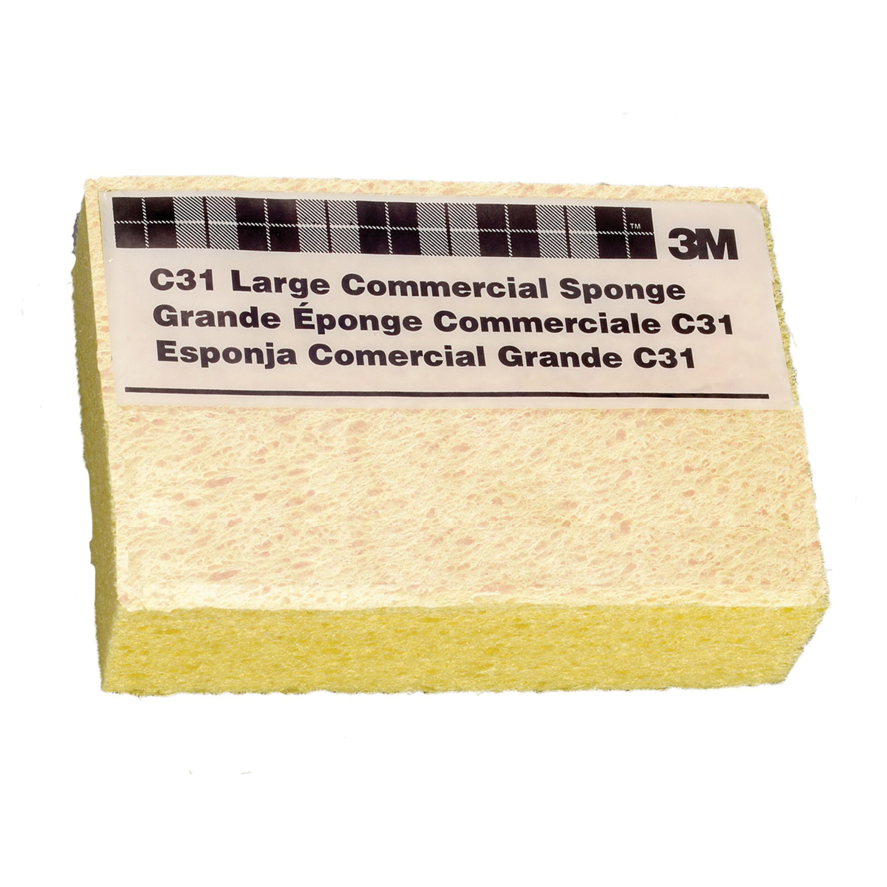3M™ 053200-07456 Commercial Size Sponge, 7-1/2 in L x 4-3/8 in W x 2.06 in THK, Cellulose, Yellow