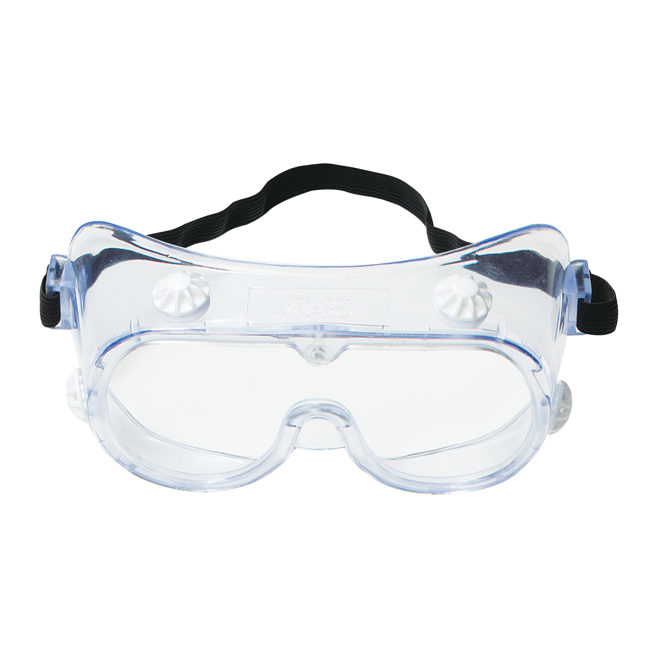 3M™ 078371-62140 Economy Indirect Vent Standard Protective Splash Goggles, Anti-Fog Clear Polycarbonate Lens, 99.9 % UV Protection, Elastic Strap, ANSI Z87.1-2003