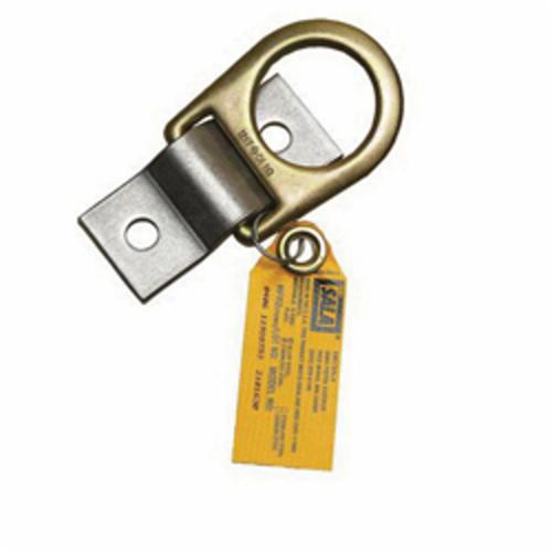 3M DBI-SALA Fall Protection 840779-00063 Anchorage Plate With Zinc Plated Steel D-Ring, 304 Stainless Steel, Silver/Yellow Zinc