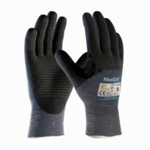 ATG® MaxiCut® Ultra™ 44-3455 High Performance Unisex Cut Resistant Gloves, Nitrile with MicroFoam Grip Coating, Engineered Yarn, Continuous Knit Wrist Cuff, Resists: Abrasion, Cut, Puncture and Tear, ANSI Cut-Resistance Level: A3