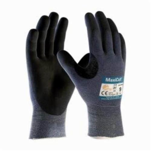 ATG® MaxiCut® Ultra™ 44-3745 High Performance Unisex Cut Resistant Gloves, Nitrile with MicroFoam Grip Coating, Engineered Yarn/Fiber, Continuous Knit Wrist Cuff, Resists: Abrasion, Cut, Puncture and Tear, ANSI Cut-Resistance Level: A3