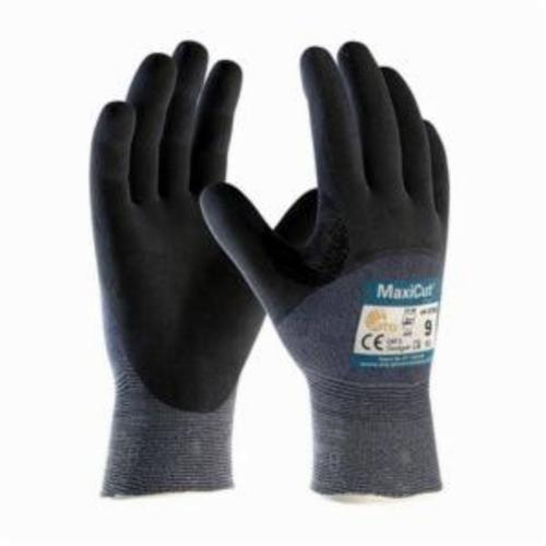 ATG® MaxiCut® Ultra™ 44-3755 High Performance Cut Resistant Gloves, Nitrile with MicroFoam Grip Coating, Engineered Yarn, Continuous Knit Wrist Cuff, Resists: Abrasion, Cut, Puncture and Tear, ANSI Cut-Resistance Level: A3