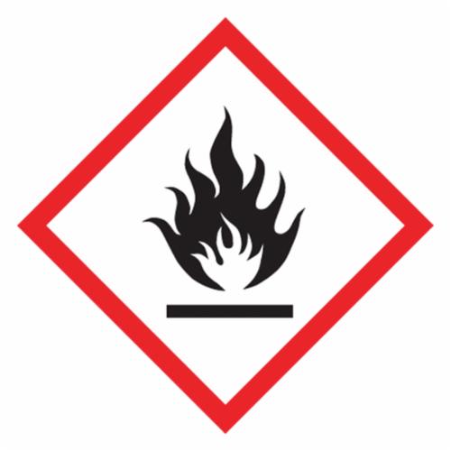 Accuform® LZH601EV5 Diamond Self-Adhesive GHS Pictogram Label, 1 in L x 1 in W, (Flame) Legend, Black/Red/White, Adhesive Polyester, 500 per Roll Labels