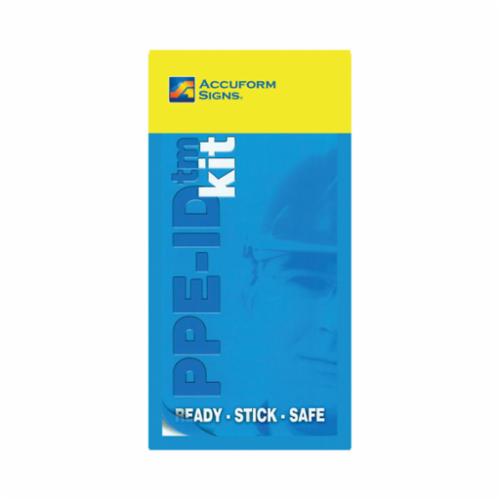 Accuform® PPE468 PPE-ID™ Safety Poster, Text, Adhesive Vinyl, 2 in H x 2 in W, English