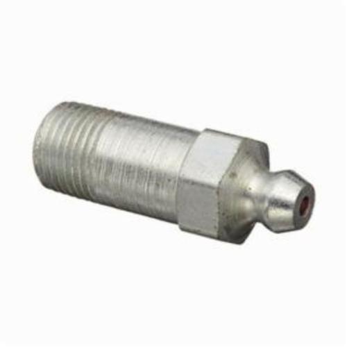 Alemite® 1607-B Straight Thread Forming Grease Fitting Zerk, 1/8 in PTF SAE Special Short Thread, 1-1/4 in OAL, 25/32 in L Shank, Steel, Trivalent Zinc Plated