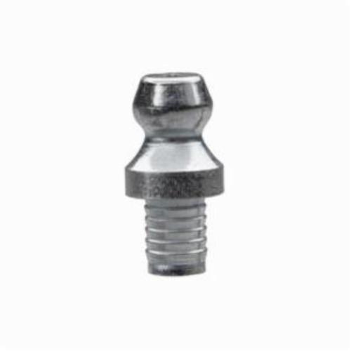 Alemite® 1633 Drive-In Straight Grease Fitting, 5/8 in OAL, 1/4 in L Shank, Steel, Trivalent Zinc Plated