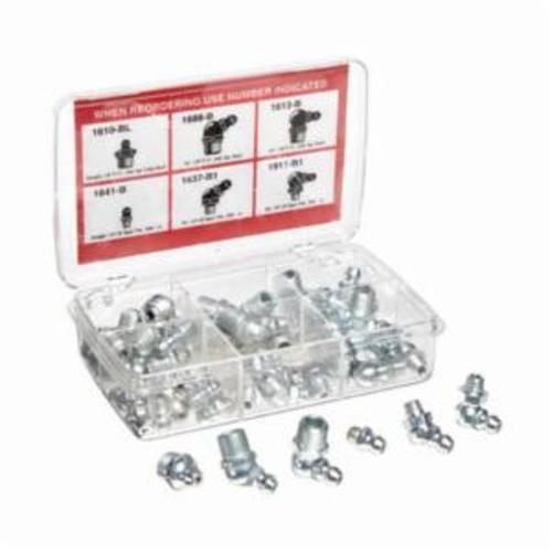 Alemite® 2365-1 Standard Grease Fitting Kit, 48 Pieces, Steel