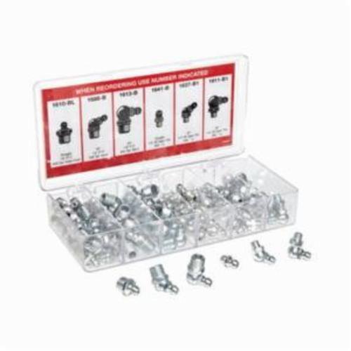 Alemite® 2398-1 Standard Grease Fitting Kit, 96 Pieces, Steel