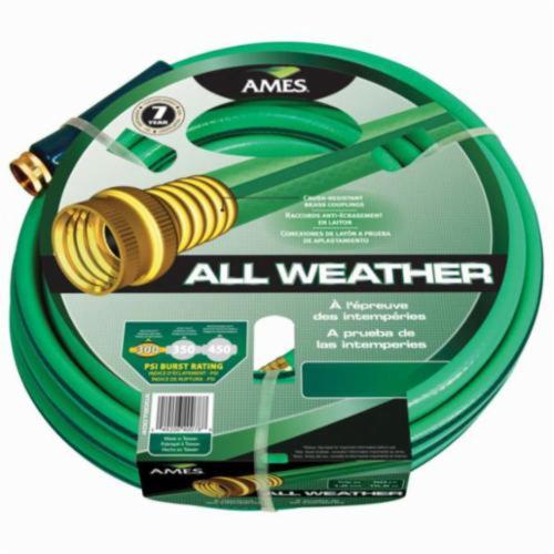 Ames® 4007800A All-Purpose Garden Hose, 5/8 in Nominal, 50 ft L, Brass/PVC