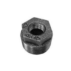 Anvil® 0318909363 FIG 383 Type B Hex Head Pipe Bushing, 3 x 6 in Nominal, MNPT x FNPT End Style, 150 lb, Cast Iron, Black, Domestic