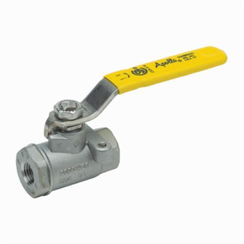 Apollo™ 76-108-01 76-100 2-Piece Ball Valve, 2 in Nominal, FNPT End Style, Stainless Steel Body, Standard Port, MPTFE/RPTFE Softgoods, Domestic