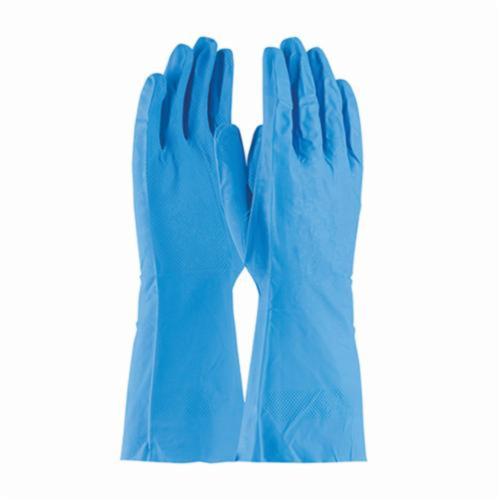 PIP® Assurance® 50-N092B Lightweight Chemical Resistant Gloves, Nitrile, Blue, Unlined Lining, 13 in L, Resists: Abrasion, Chemical and Puncture, Unsupported Support, Straight Cuff, 8 mil THK, Hand Specific Hand