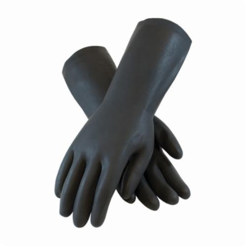 PIP® Assurance® 52-3665 Chemical Resistant Gloves, Neoprene, Black, Flock Lined Lining, 12 in L, Resists: Acid, Abrasion, Caustic, Cut, Oil, Puncture, Solvent and Tear, Unsupported Support, Straight Cuff, 28 mil THK, Hand Specific Hand