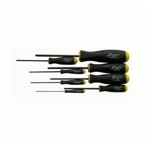 Bondhus® 10632 Ball End Standard Length Screwdriver Set, 8 Pieces, Steel/Thermoplastic/Soft Rubber Coated, ProGuard™
