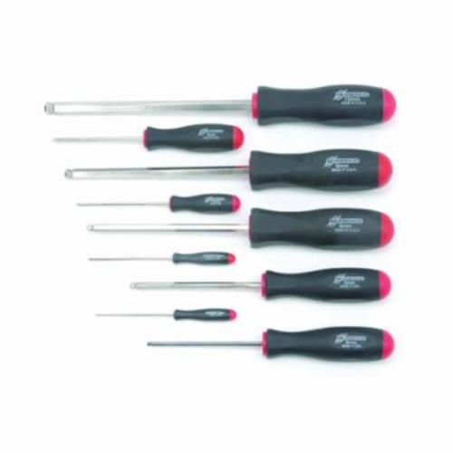 Bondhus® 16699 Ball End Screwdriver Set, 9 Pieces, Steel/Thermoplastic/Soft Rubber Coated, BriteGuard™ Plated
