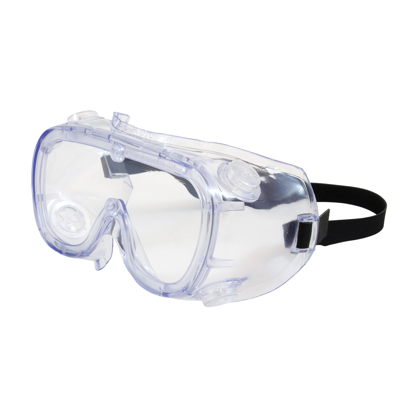 Bouton® 248-5190-400B Softsides™ 551 Protective Goggles, Anti-Fog/Anti-Scratch Clear Polycarbonate Lens, Elastic Strap, ANSI Z87.1