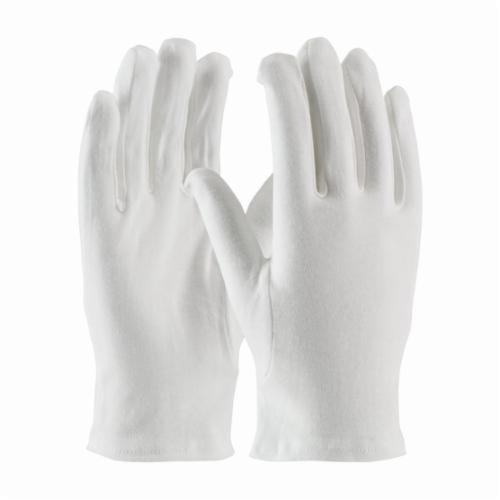 PIP® Cabaret™ 130-100WMNZ Economy Grade Parade Dress Gloves, Cotton, White, Unlined Lining, Open Cuff, 9.7 in L