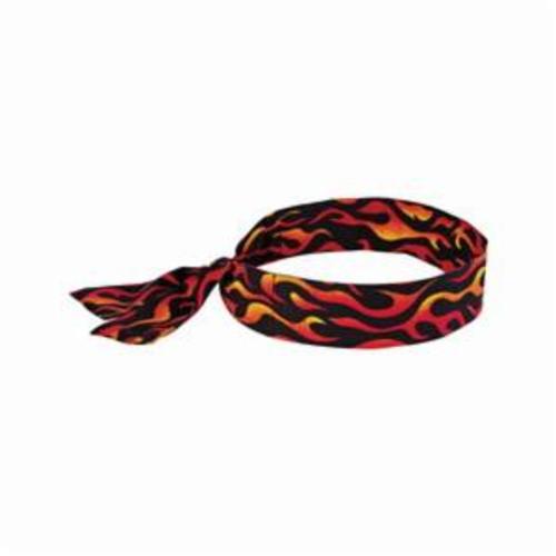 Chill-Its® 12341 6700 Evaporative Cooling Bandana, Universal, Flames, Polymer, Tie Closure