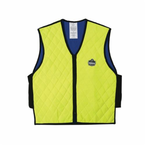 Chill-Its® 12536 6665 Evaporative Cooling Vest, 2XL, Lime, Nylon/Polymer-Embedded Fabric, Evaporative/Soak in Cold Water Cooling, Front Zipper Closure