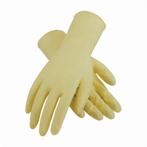 PIP® CleanTeam® 100-323000 Class 100 Single Use Clean Room Gloves, Latex, Natural, 12 in L, Powder Free, Fully Textured, 7 mil THK, Ambidextrous Hand