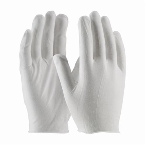 PIP® CleanTeam® 97-500 Lightweight Men's Premium Grade Reversible Inspection Gloves, Universal, Cotton, White, Seamless Style, Paired Hand, 8.9 in L