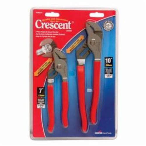 Crescent® R200SET2 Plier Set, Tongue and Groove, 2 Pieces, Straight Jaw Surface, ASME B107.23M-2004