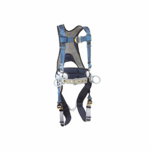 3M DBI-SALA Fall Protection 1108501 ExoFit™ Positioning Harness, M, 420 lb Load, Polyester Strap, Quick-Connect Leg Strap Buckle, Quick-Connect Chest Strap Buckle, Nylon/Steel Hardware, Blue