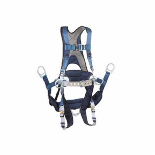 3M DBI-SALA Fall Protection 1108652 ExoFit™ Harness, L, 420 lb Load, Polyester Strap, Quick-Connect Leg Strap Buckle, Quick-Connect Chest Strap Buckle, Aluminum/Steel Hardware, Blue