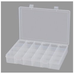 DURHAM MFG® LP24-CLEAR 24-Opening Large Compartment Box, For Use With 291-95 Rack, Polypropylene, Clear