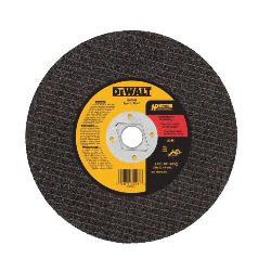 DeWALT® HP™ DW3508 Flat Abrasive Saw Wheel, 6-1/2 in Dia x 1/8 in THK, 5/8 in Center Hole, 24 Grit, Aluminum Oxide Abrasive
