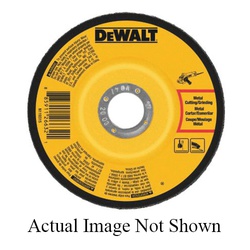DeWALT® DW4541 Depressed Center Wheel, 4-1/2 in Dia x 1/4 in THK, 7/8 in Center Hole, A24N Grit, Aluminum Oxide Abrasive