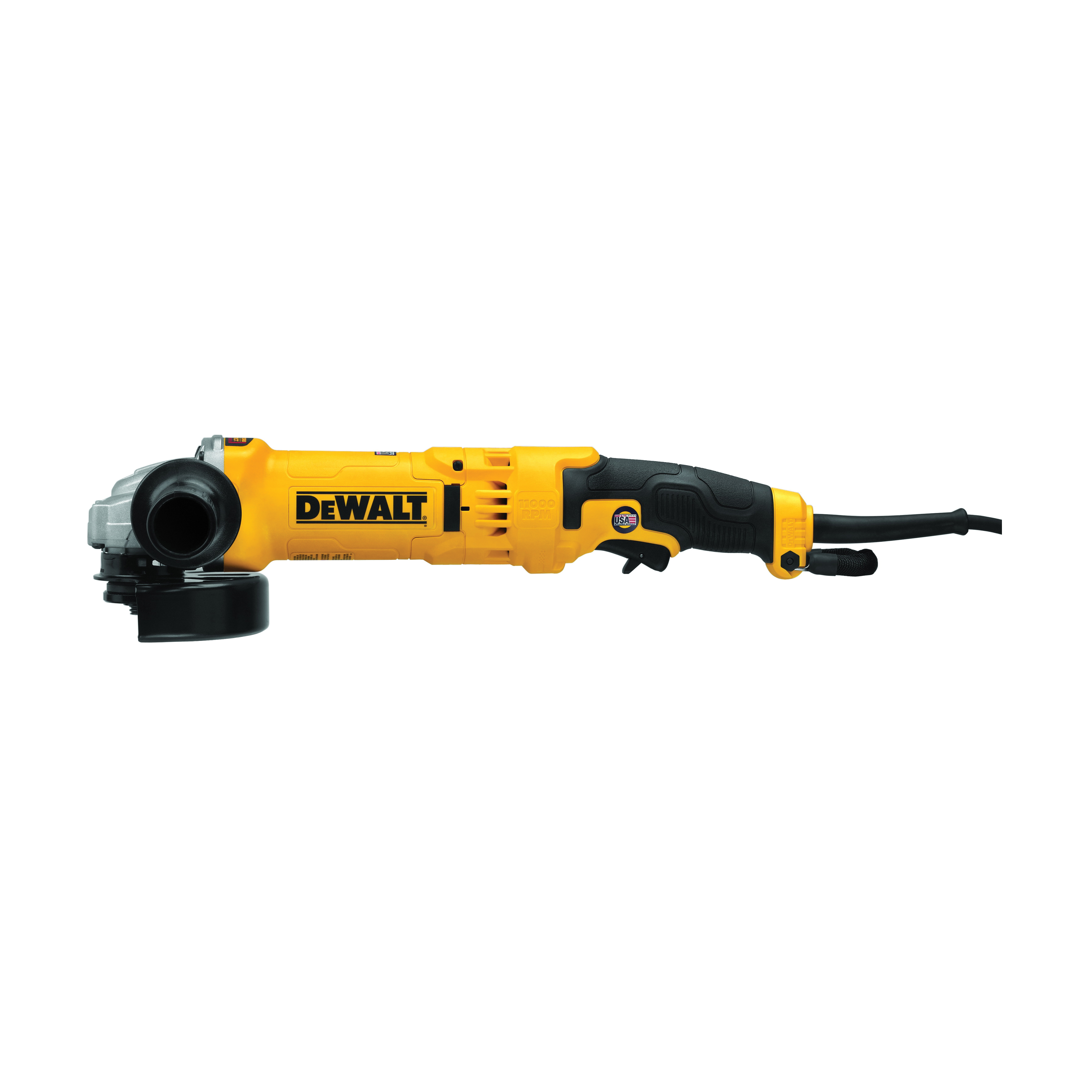 DeWALT® DWE43115N High Performance Electric Angle Grinder, 4-1/2 to 5 in Dia Wheel, 5/8-11 Arbor/Shank, 120 VAC, Yes, Trigger Switch