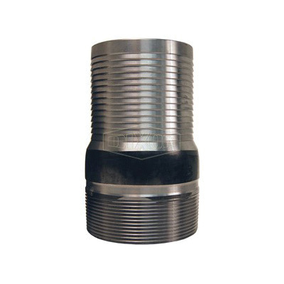 Dixon® ST30 King™ No Knurl Combination Nipple, 2-1/2 in x 5-9/16 in L Hose Shank x MNPT, Carbon Steel, Unplated, Domestic
