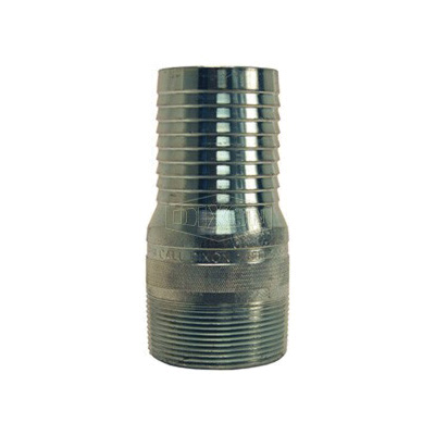 Dixon® STC1 King™ No Knurl Combination Nipple, 1/2 in Nominal, Hose Shank x MNPT End Style, Carbon Steel, Zinc Plated, Domestic