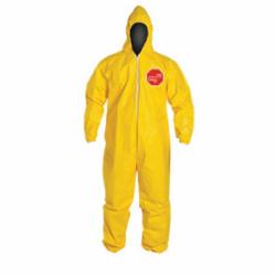 DuPont™ QC127SYL Standard Coverall With Attached Hood, Yellow, 10 mil Tychem® 2000
