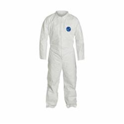 DuPont™ TY120SWH Laydown Collar Disposable Coverall With Open Wrist and Ankle, White, 5.9 mil Tyvek® 400